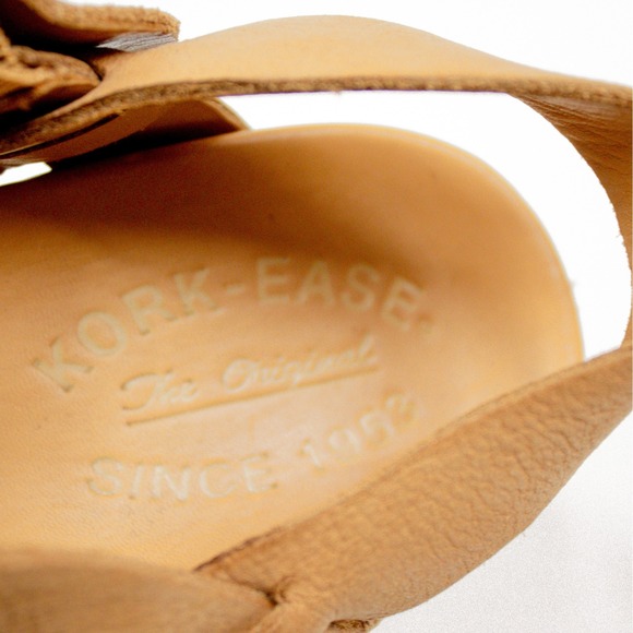 Kork Ease Myrna Leather Sandal Cross Strap Ankle Buckle Platform Wedge Womens 9M - Picture 10 of 11